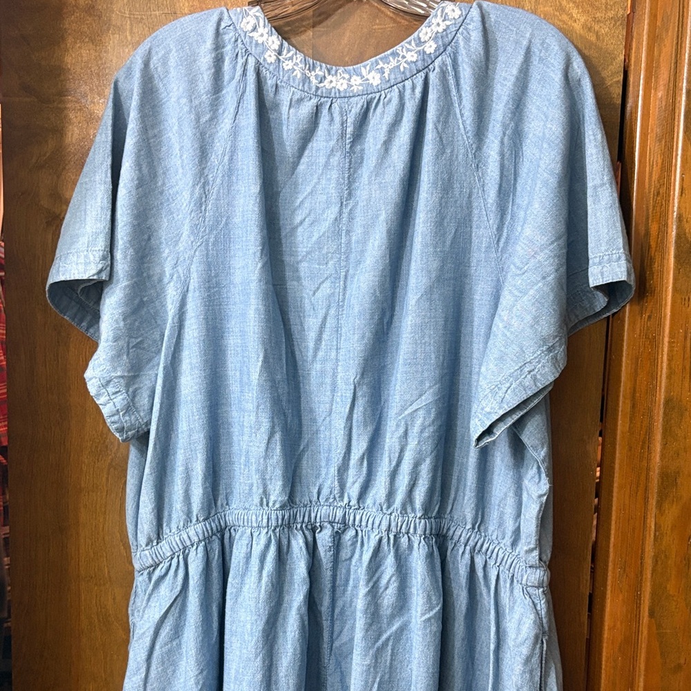 NWT Lane Bryant Light Blue Denim Mid Dress size 22 - Picture 10 of 11